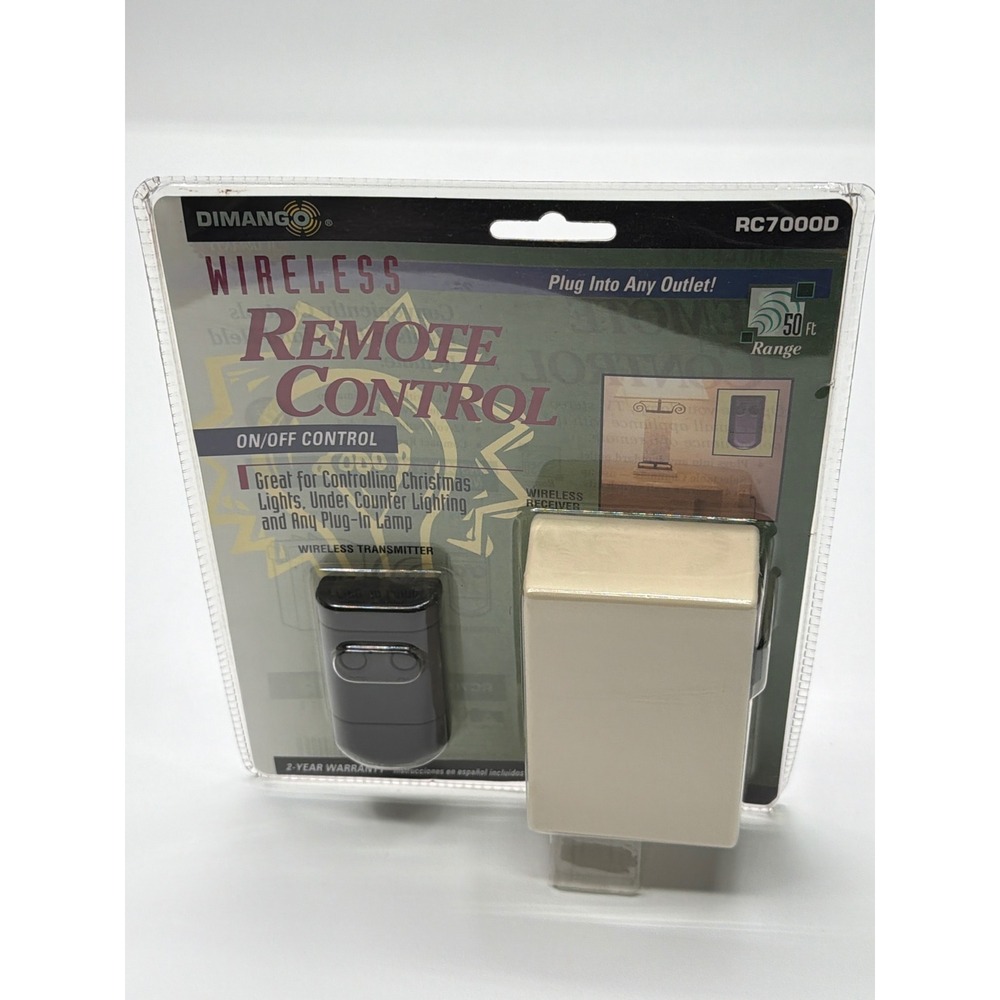 Dimango RC7000D Wireless Remote Control On Off Outlet Receiver Transmitter 50ft
